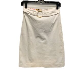 Milly white belted skirt